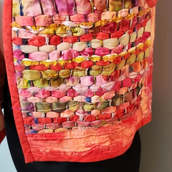 Homemade Red and Yellow Quilted Vest - Picture 8 of 13